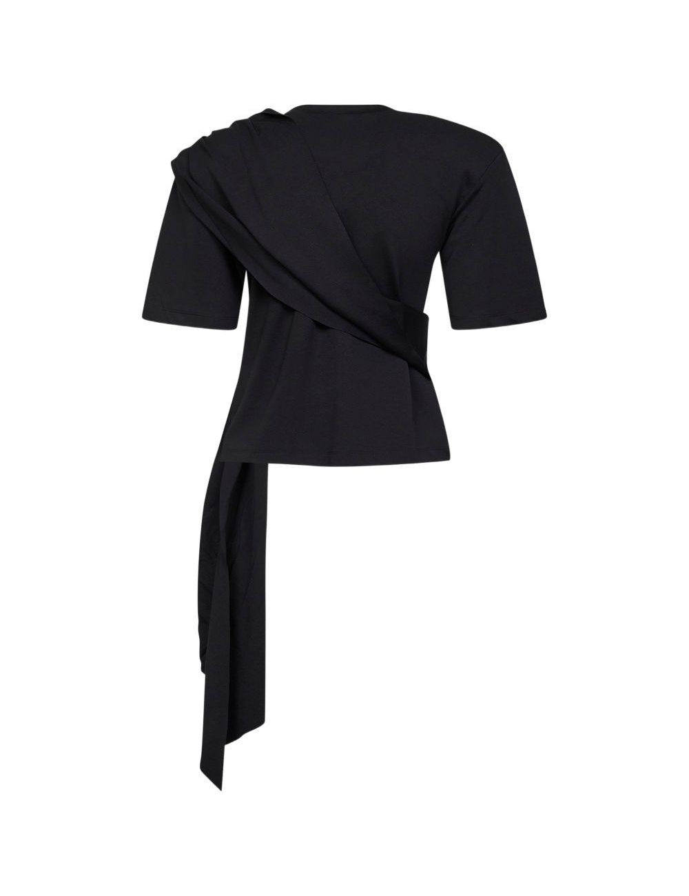 T-shirt con dettaglio di piume in nero Giuseppe di morabito - uomo 