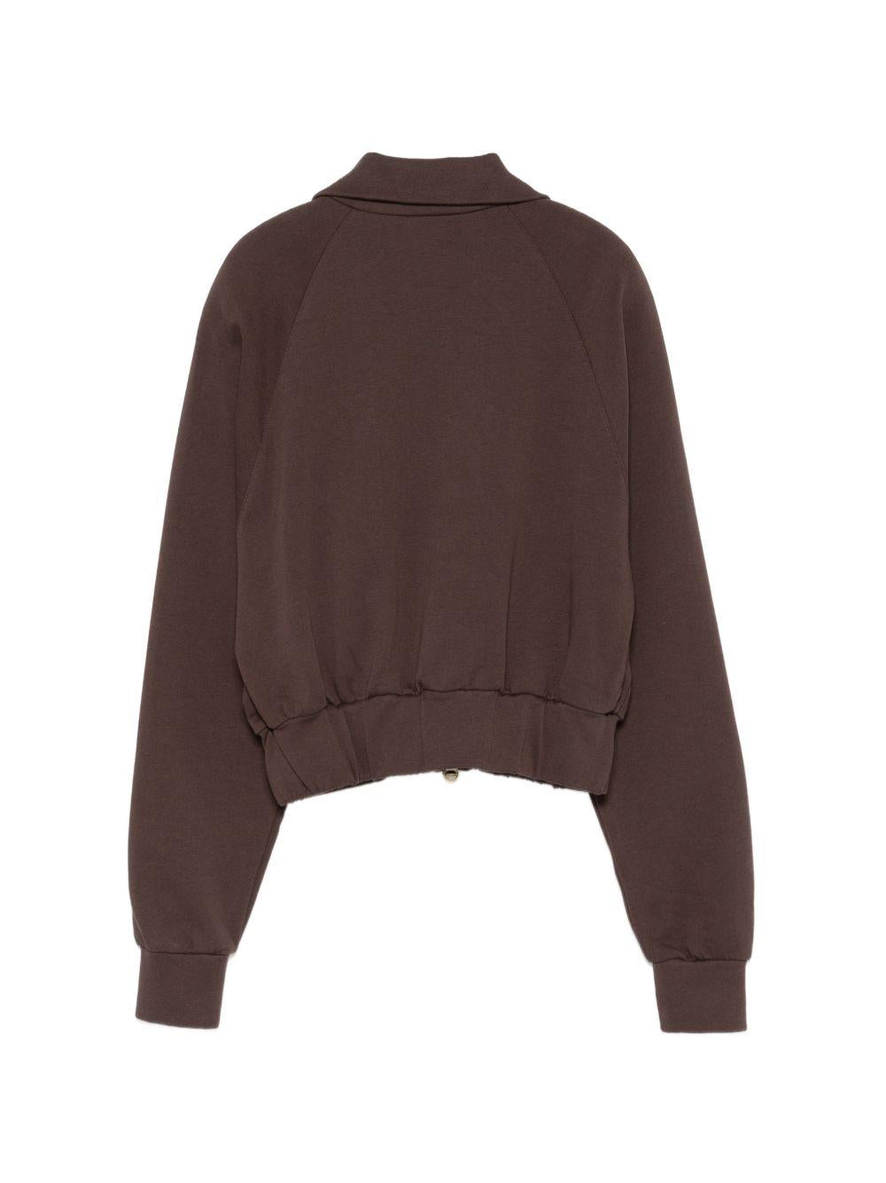 Felpa con cappuccio in marrone Rowen rose - donna 