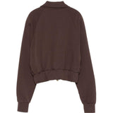 Felpa con cappuccio in marrone Rowen rose - donna 