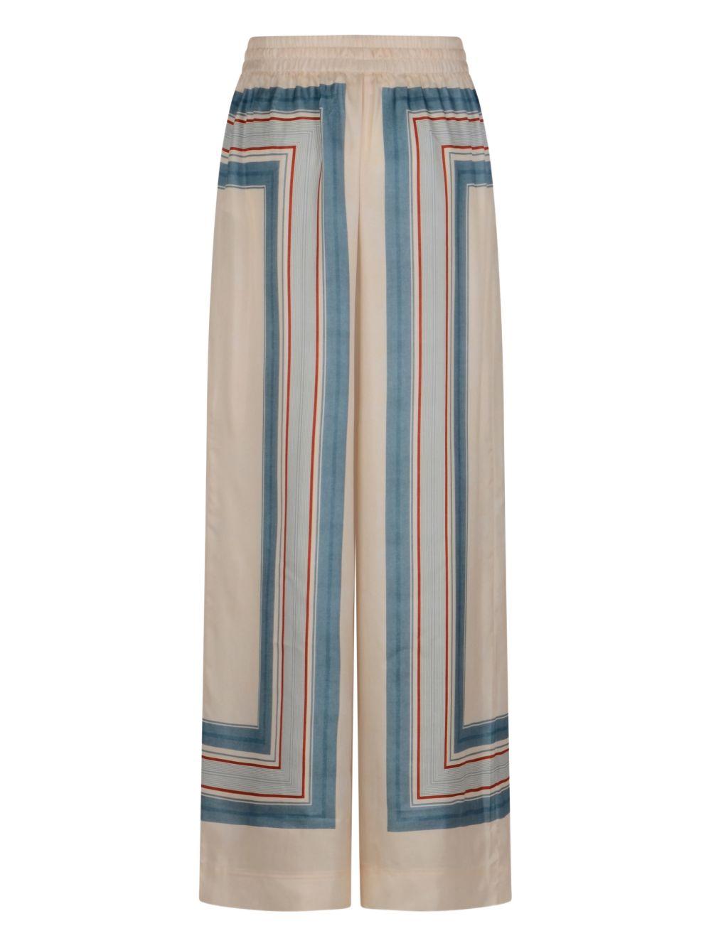 Pantaloni a righe con coulisse beige Zimmermann - donna 
