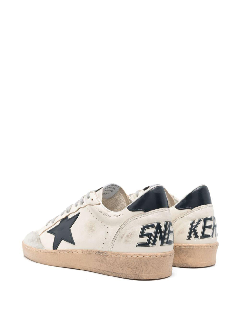 Sneakers Ball Star in bianco e blu Golden goose - uomo 
