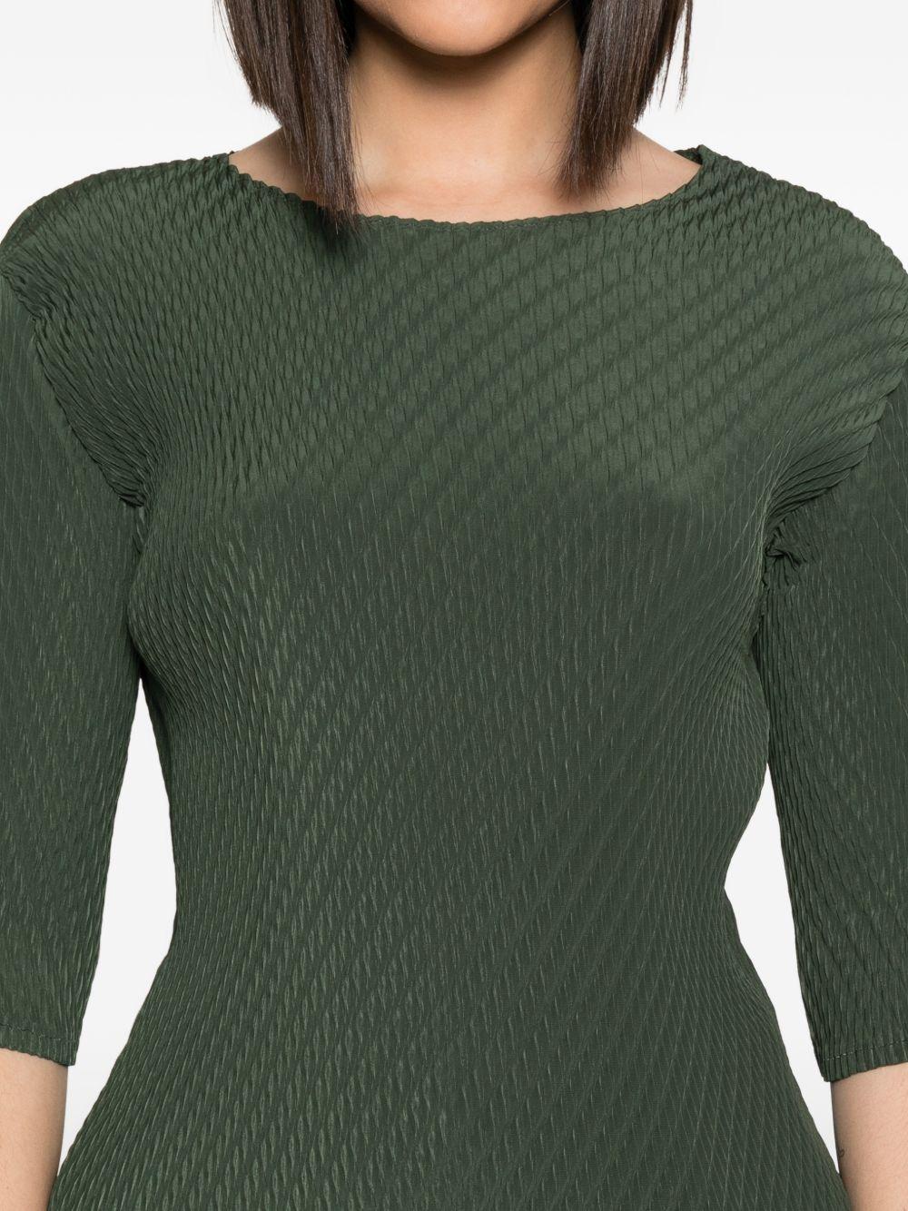 Top effetto plissé in verde Issey miyake - donna 