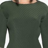 Top effetto plissé in verde Issey miyake - donna 