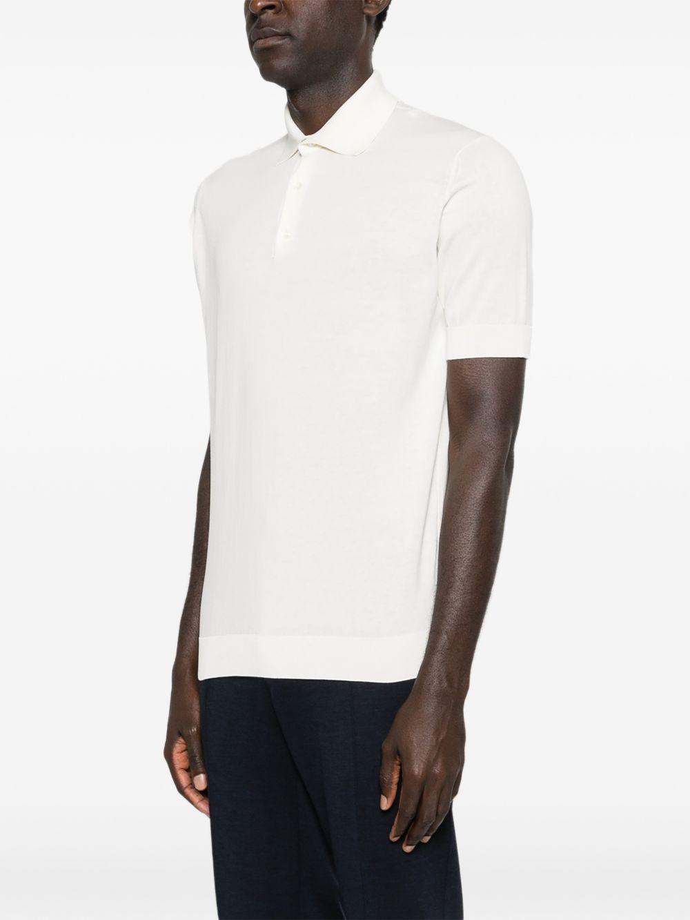 Polo a maniche corte in bianco Lardini - uomo 