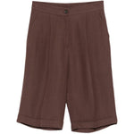 Shorts con bottoni in marrone Antonelli - donna 