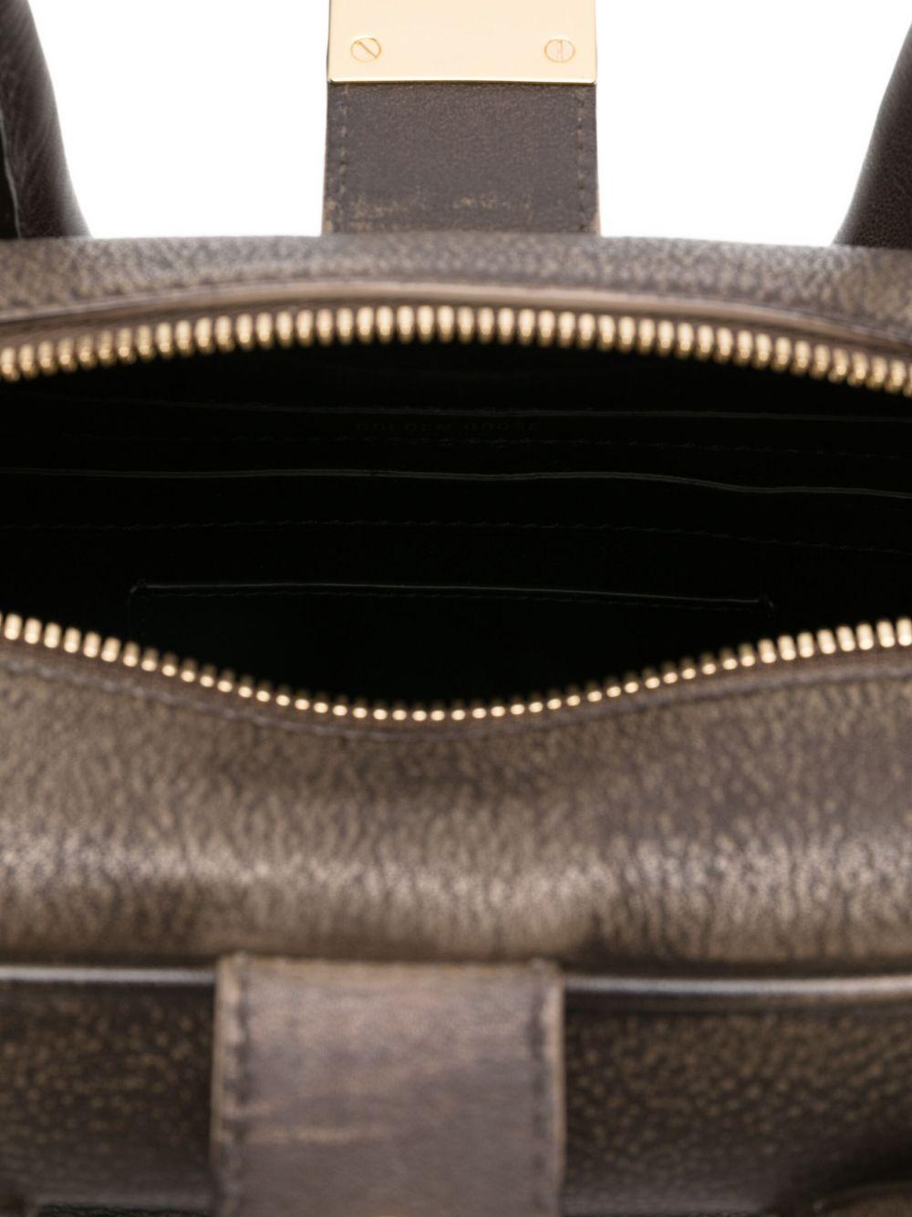 Borsa a mano con chiusura con zip in marrone Golden goose - donna 
