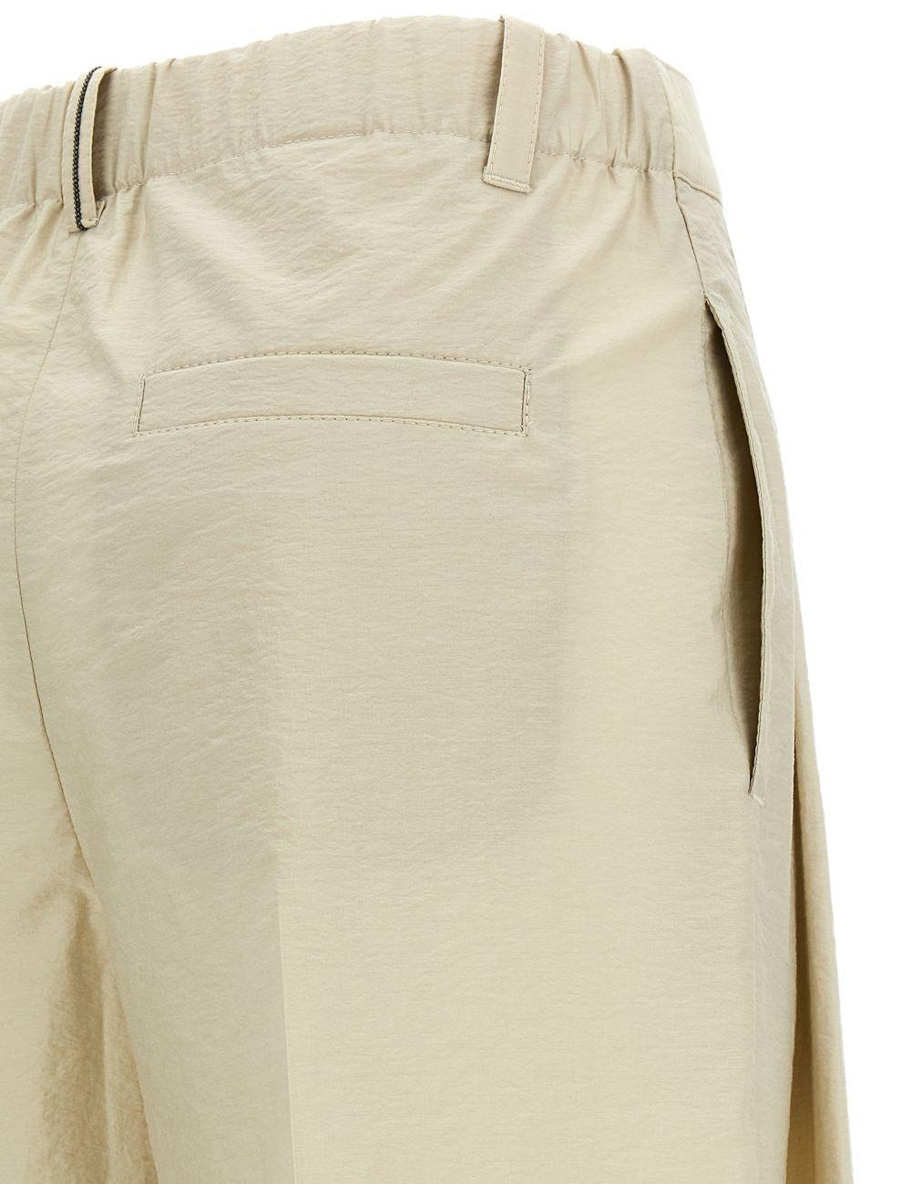 Pantaloni plissé in beige Brunello cucinelli - donna 