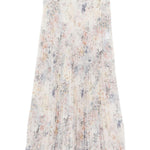 Gonna plissettata con paillettes in bianco Golden goose - donna 