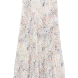 Gonna plissettata con paillettes in bianco Golden goose - donna 