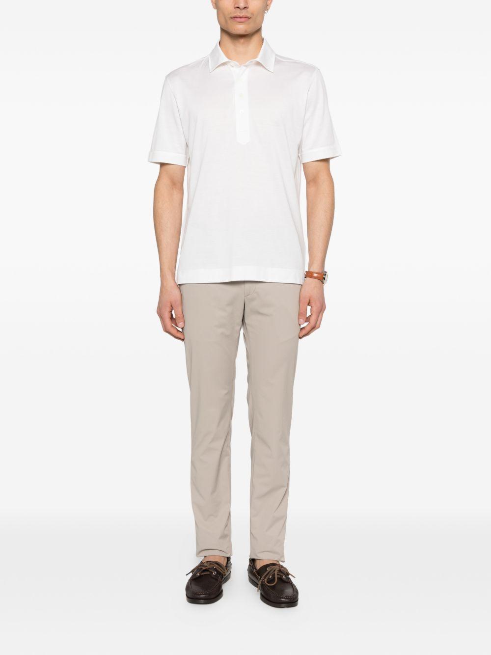 Polo a maniche corte in bianco Zegna - uomo 