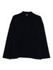 A.P.C. women's navy knit polo shirt