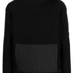 Felpa in pile a collo alto in nero Rains - uomo 