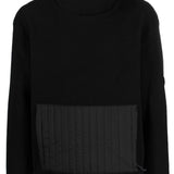 Felpa in pile a collo alto in nero Rains - uomo 
