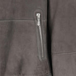 Giacca in pelle a collo alto in grigio Brunello cucinelli - uomo 