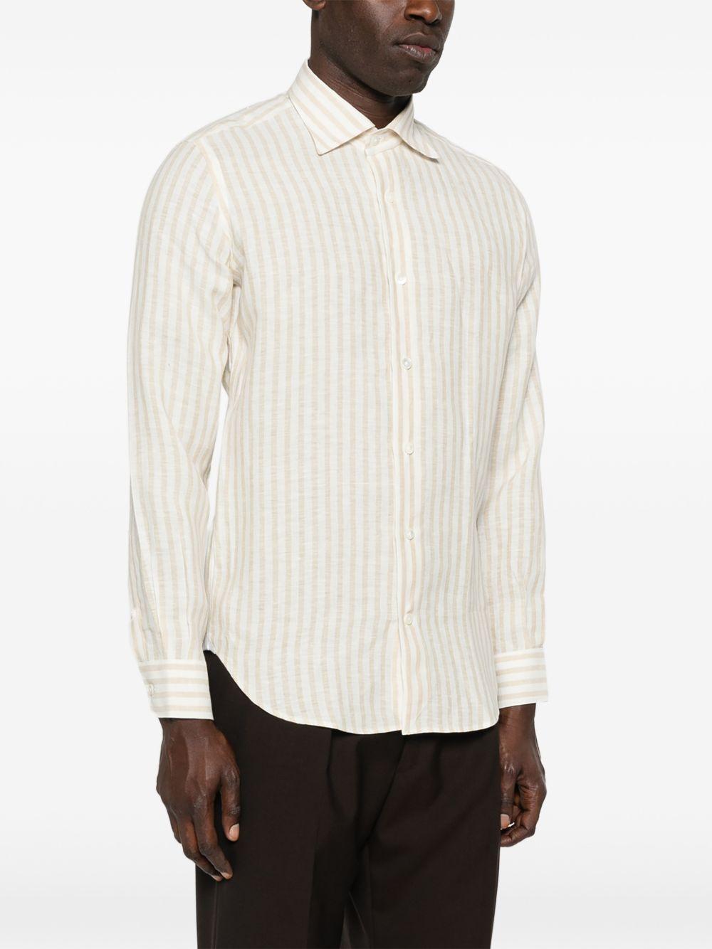 Camicia a righe in beige Eleventy - uomo 