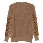 Cardigan con gemme in marrone Giuseppe Di Morabito - donna 