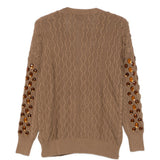 Cardigan con gemme in marrone Giuseppe Di Morabito - donna 