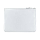 Portafoglio in pelle con logo goffrato in grigio Comme des garcons wallet - unisex 