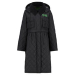 Giacca trapuntata lunga con peplo Barbour x Ganni - donna 