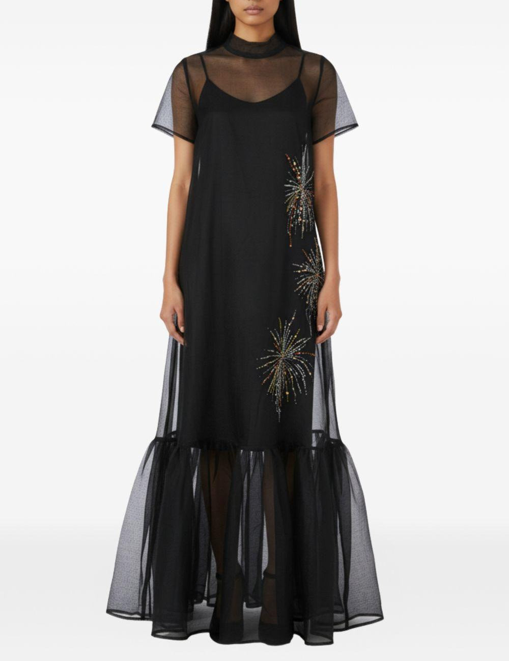 Abito lungo calluna in nero staud - donna 