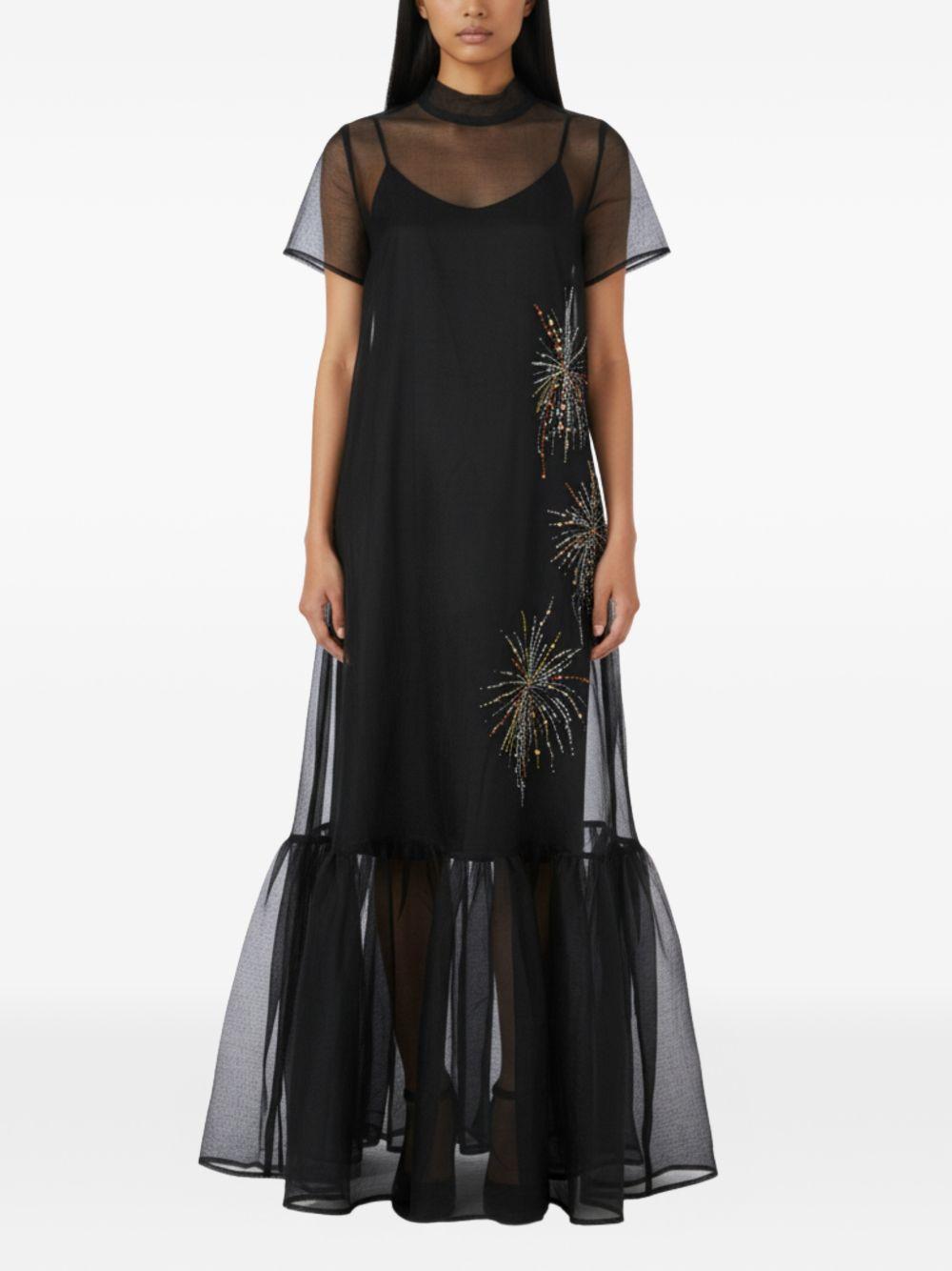 Abito lungo calluna in nero staud - donna 