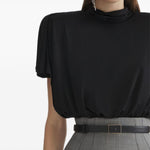 Body drapeggiato power in nero Mugler - donna 