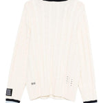 Maglione con scollo a V in bianco Ksubi - uomo 