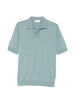 Polo a maniche corte con scollo a v in azzurro Lardini - uomo