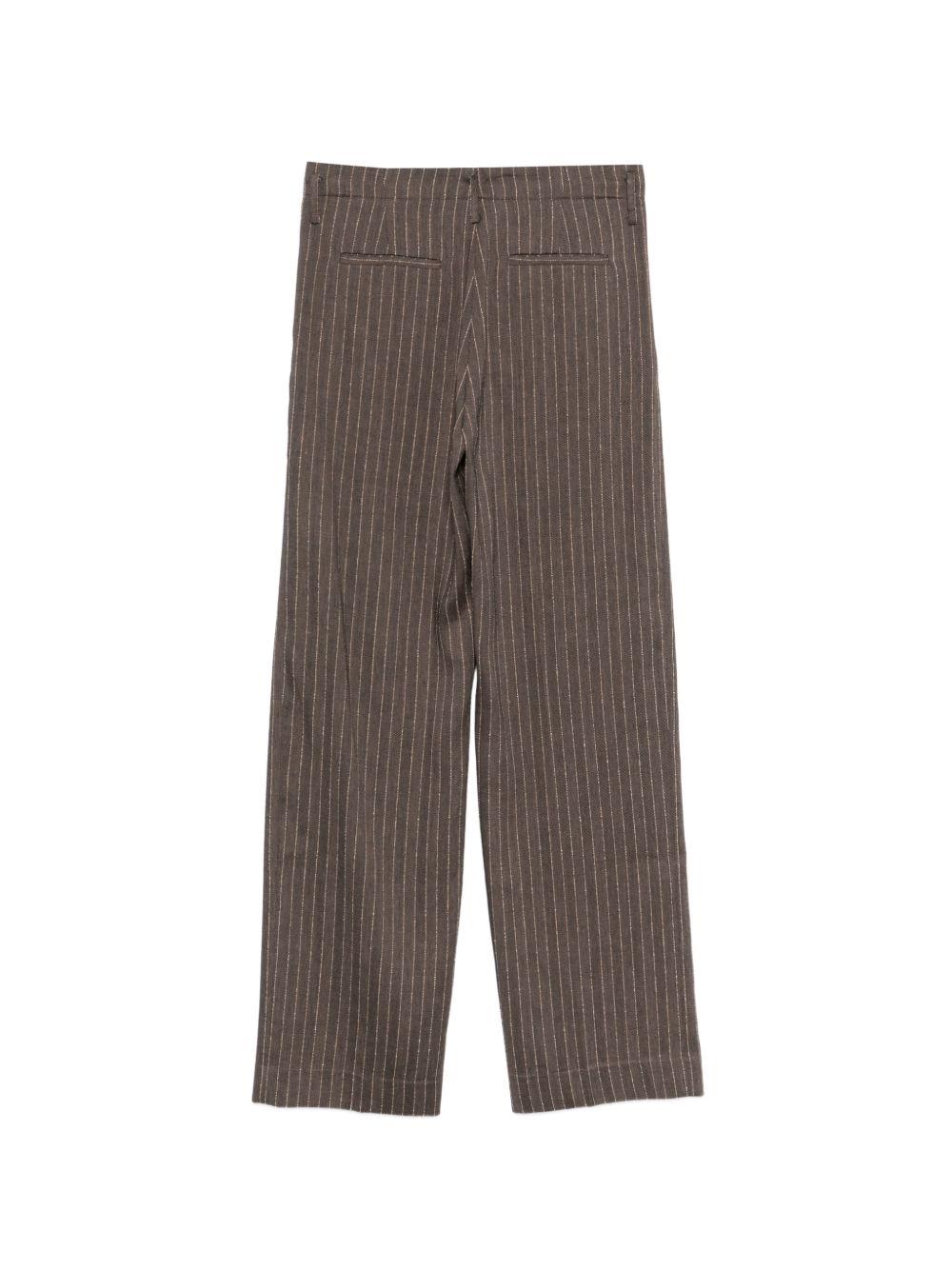 Pantaloni a righe in marrone Antonelli - donna 