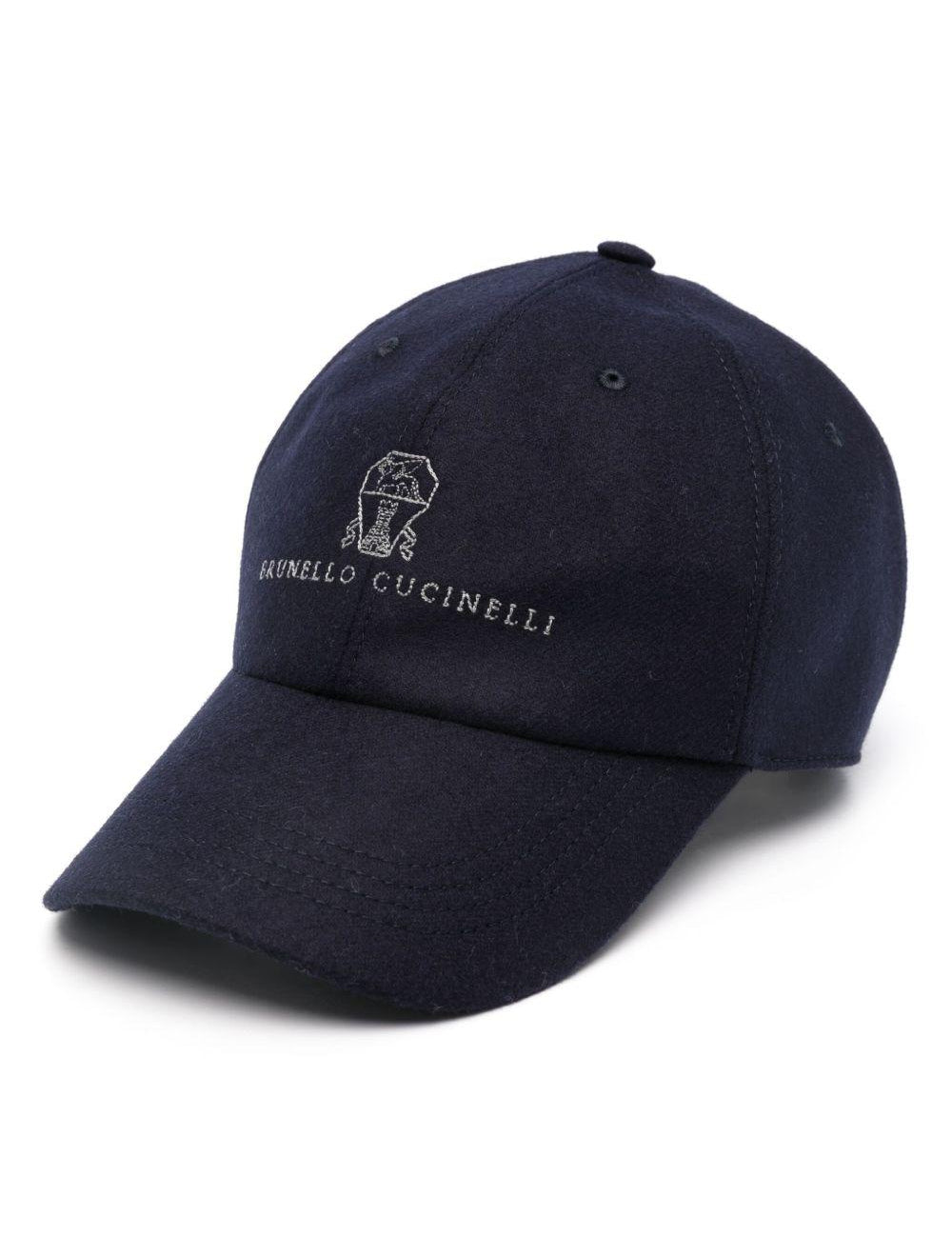Cappello con logo in blu Brunello cucinelli - uomo 