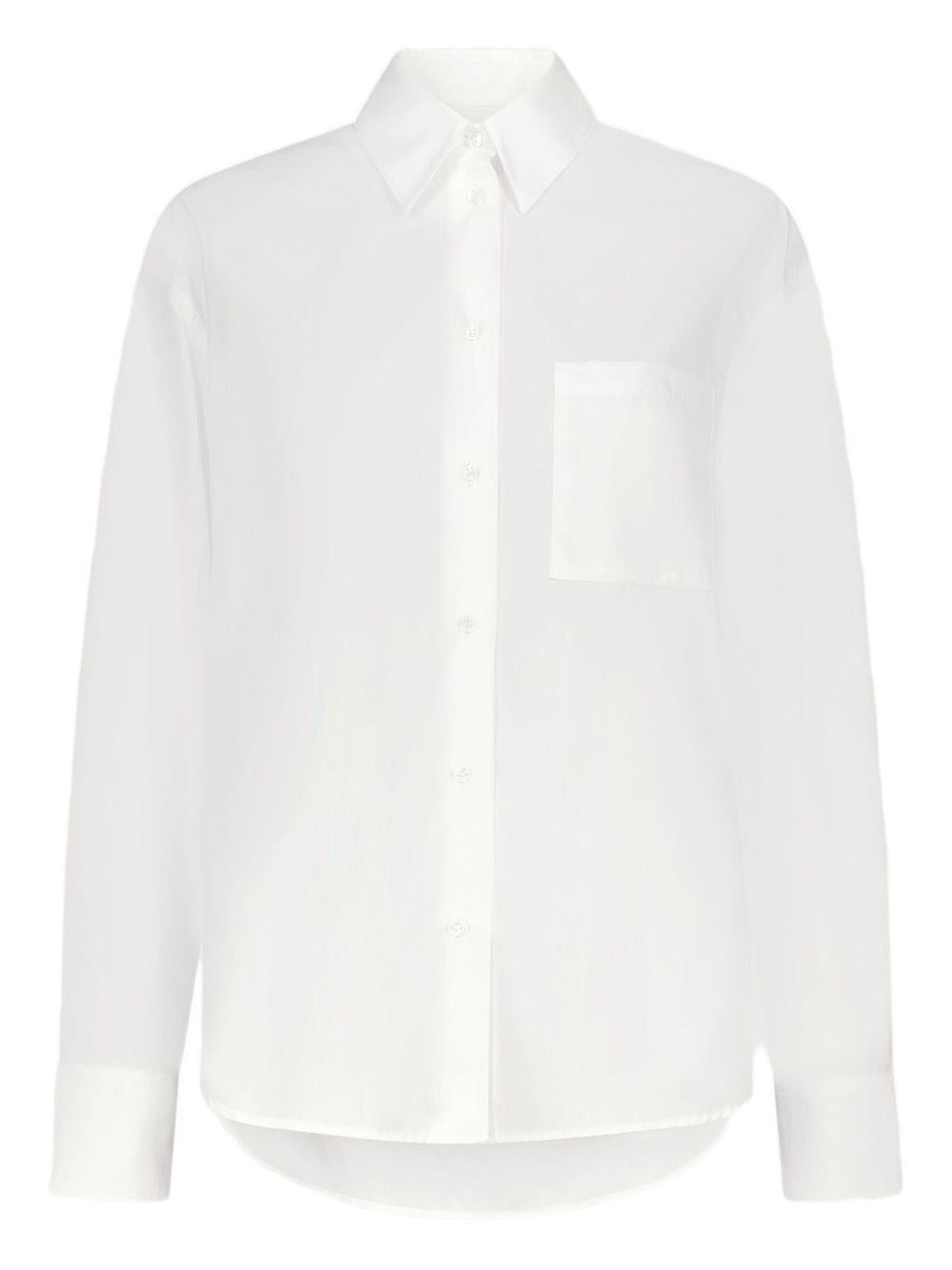 Camicia lee con ricamo in bianco Loulou de saison - donna 