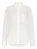 Camicia lee con ricamo in bianco Loulou de saison - donna