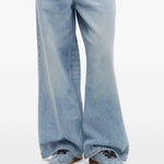Sneakers con design a inserti in blu 