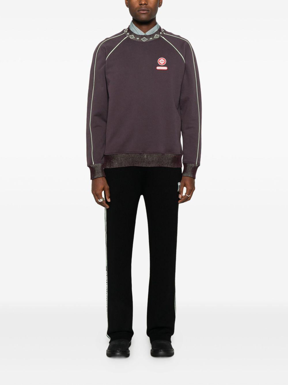 Felpa con rifiniture logo in viola Casablanca - uomo 
