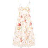 Abito midi con stampa floreale Roselight Picnic multicolor 