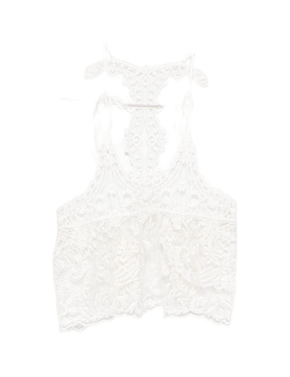 Top in pizzo con motivo floreale in bianco Maurizio - donna 