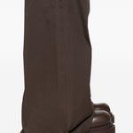 Pantaloni con dettaglio zip in grigio Rick owens - uomo 