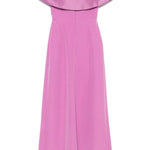 Abito lungo con scollo asimmetrico in viola Rhea Costa - donna 