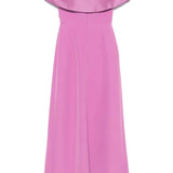 Abito lungo con scollo asimmetrico in viola Rhea Costa - donna 