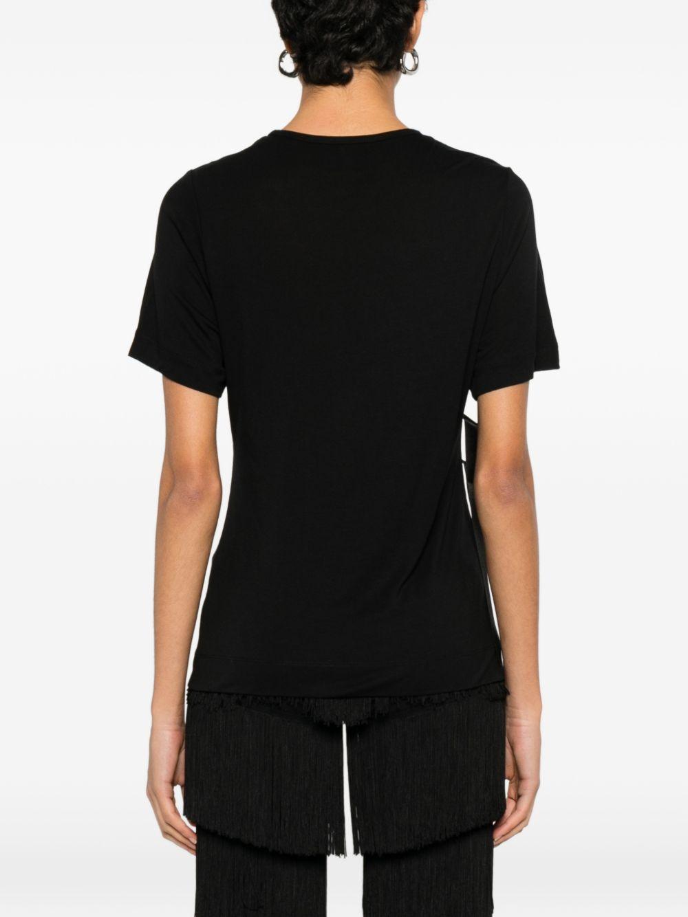 T-shirt con fiocco in nero Simone Rocha - donna 