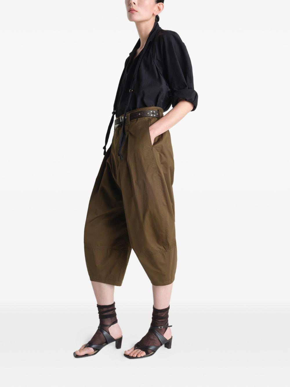 Bermuda gamba ampia in marrone LEMAIRE  - donna 