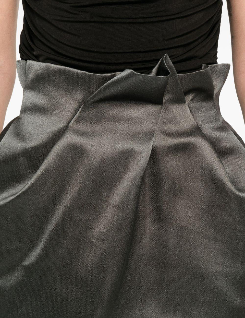 Gonna mini arricciata in grigio Magda Butrym - donna 