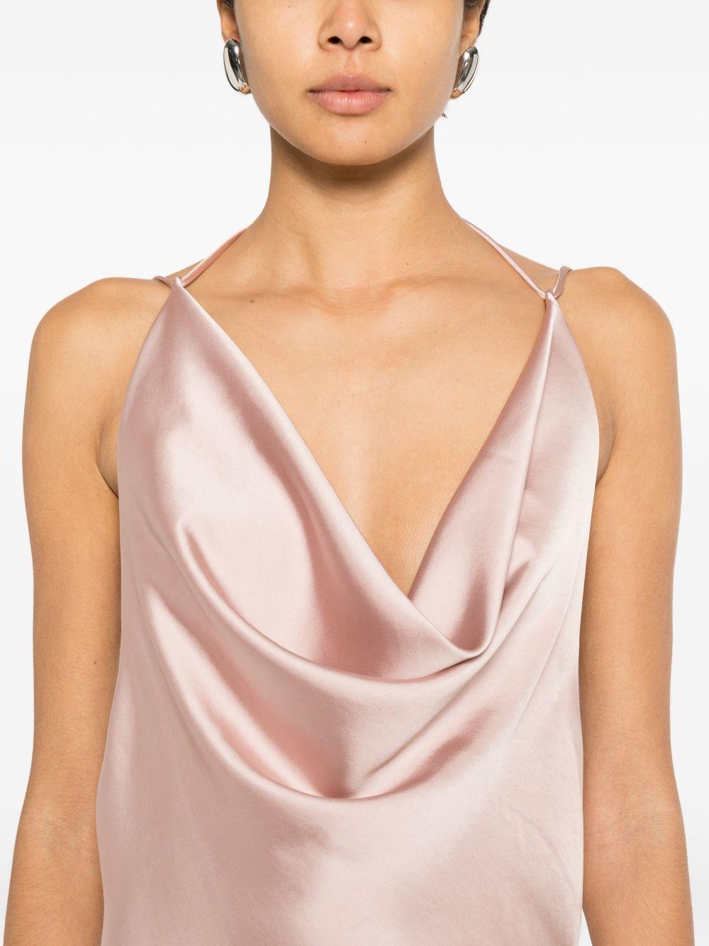 Abito con scollo a scialle in rosa The Andamane - donna 