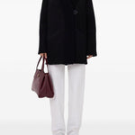 Cappotto con cappuccio isak in nero Loulou de saison - donna 
