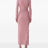 Abito midi in viscosa in rosa 