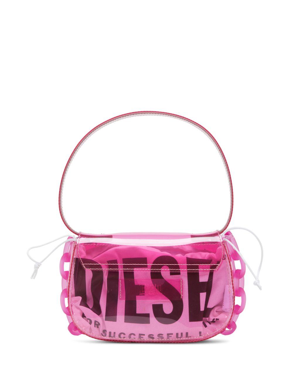 Borsa a spalla 1 dr trasparente in rosa Diesel - donna 