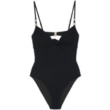 Costume da bagno Mahon con scollo a cuore in nero 