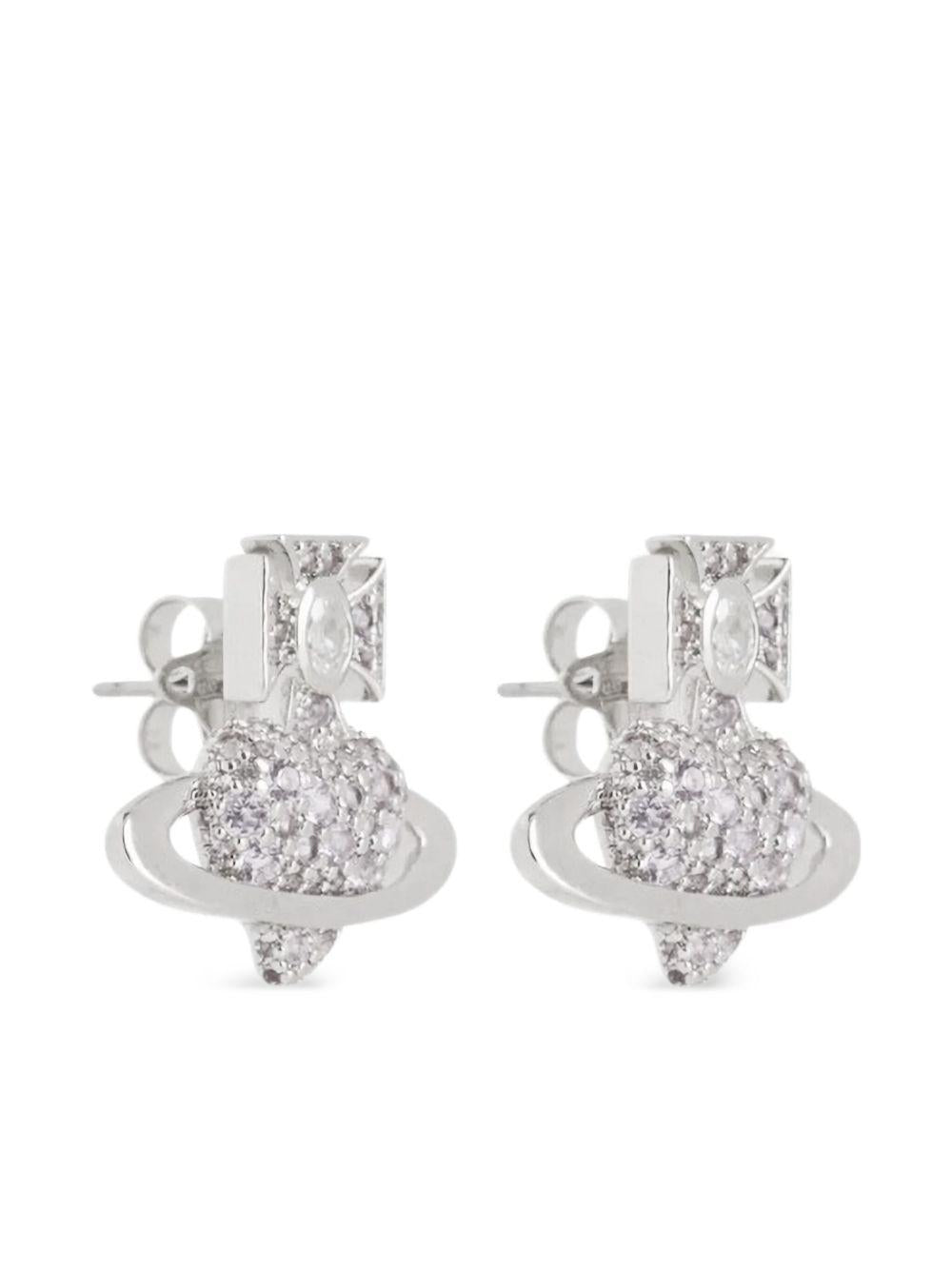 Orecchini con cristalli Agatha in argento 