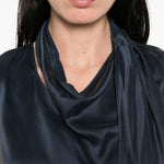Top dry in blu satinato 's maxmara - donna 