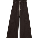 Pantaloni cargo con coulisse in marrone Rick owens - uomo 
